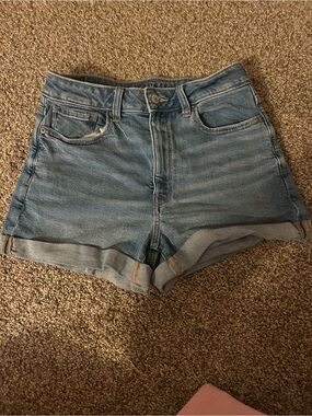 American Eagle Outfitters Light Blue Rolled Hem Denim Shorts